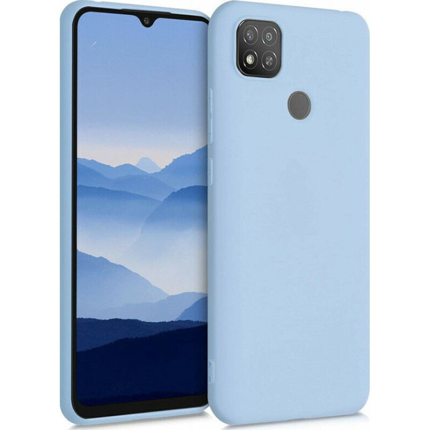 Θήκη Πλάτης Σιλικόνης Απλή για Xiaomi Redmi 9C - Χρώμα: Απαλό Μπλέ