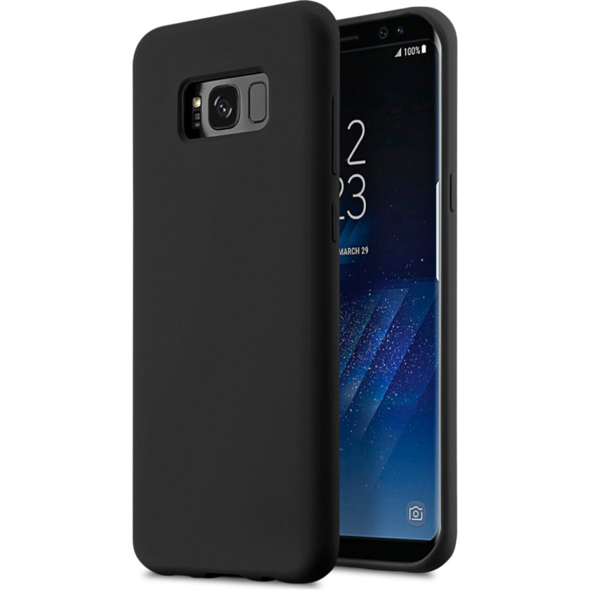 Θήκη Πλάτης Σιλικόνης Απλή για Samsung G950F Galaxy S8 - Χρώμα: Μαύρο