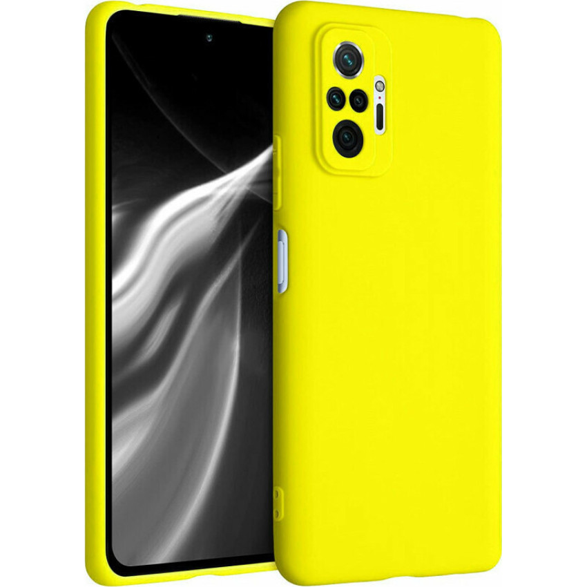 Θήκη Πλάτης Σιλικόνης Soft για Xiaomi Redmi Note 10 Pro 4G - Χρώμα: Κίτρινο