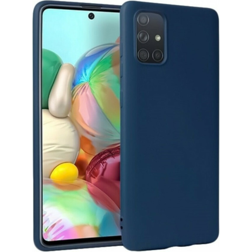 Θήκη Πλάτης Σιλικόνης Απλή για Samsung Galaxy M51 - Χρώμα: Σκούρο Μπλέ
