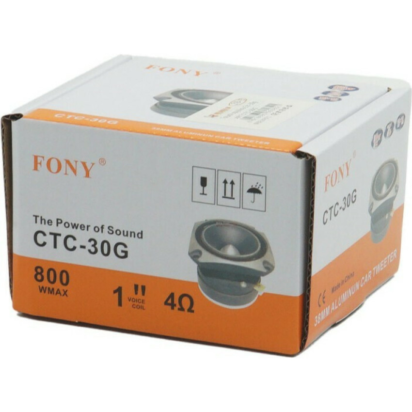 FONY CTC-30G Tweeter Ηχείου Αυτοκινήτου 800w 38mm 8x8cm