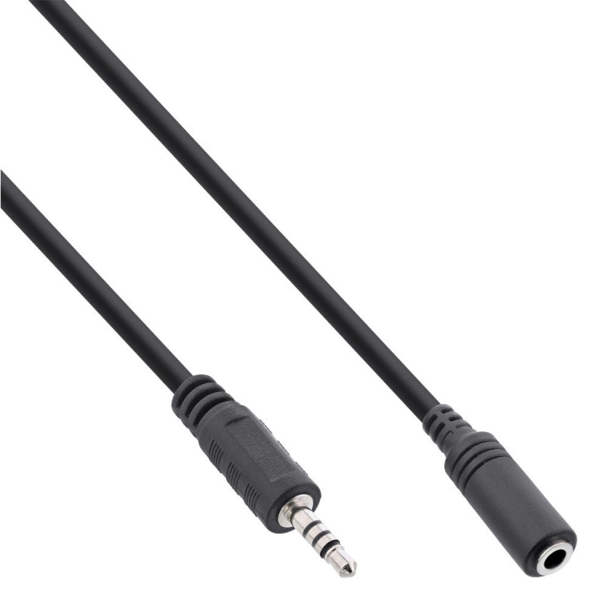 Καλώδιο 2.5mm Jack Male σε 3.5mm Jack Female 1.5m - Χρώμα: Μαύρο