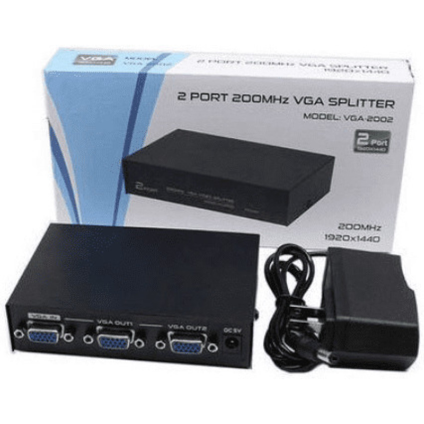 VGA 2 Port Splitter 200 MHz VGA-2002