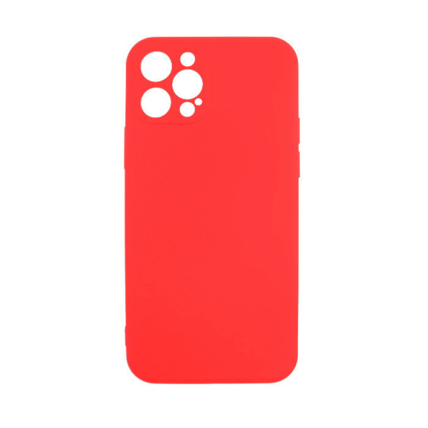 Θήκη Πλάτης Σιλικόνης Soft για Apple iPhone 12 Pro - Χρώμα: Κόκκινο