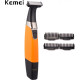 KEMEI KM-1910 Facial Trimmer Επαναφορτιζόμενη Ξυριστική Μηχανή Προσώπου / Σώματος - Χρώμα: Μαύρο / Πορτοκαλί