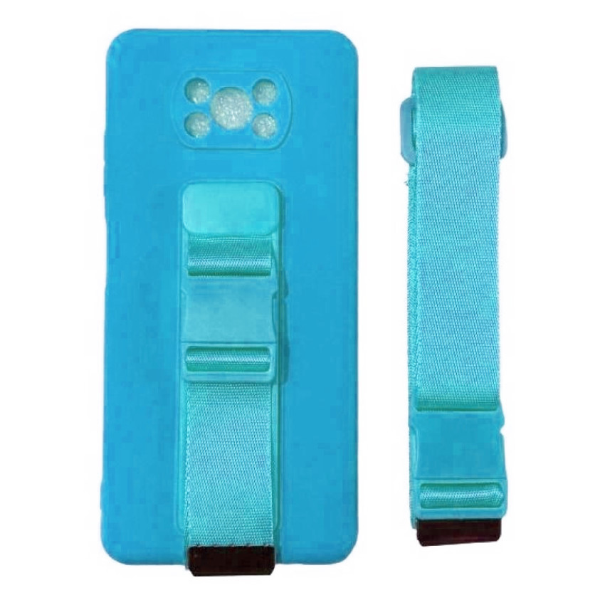 Θήκη Σιλικόνης Πλάτης με Ζώνη για Xiaomi Poco X3 / X3 Pro - Χρώμα: Γαλάζιο