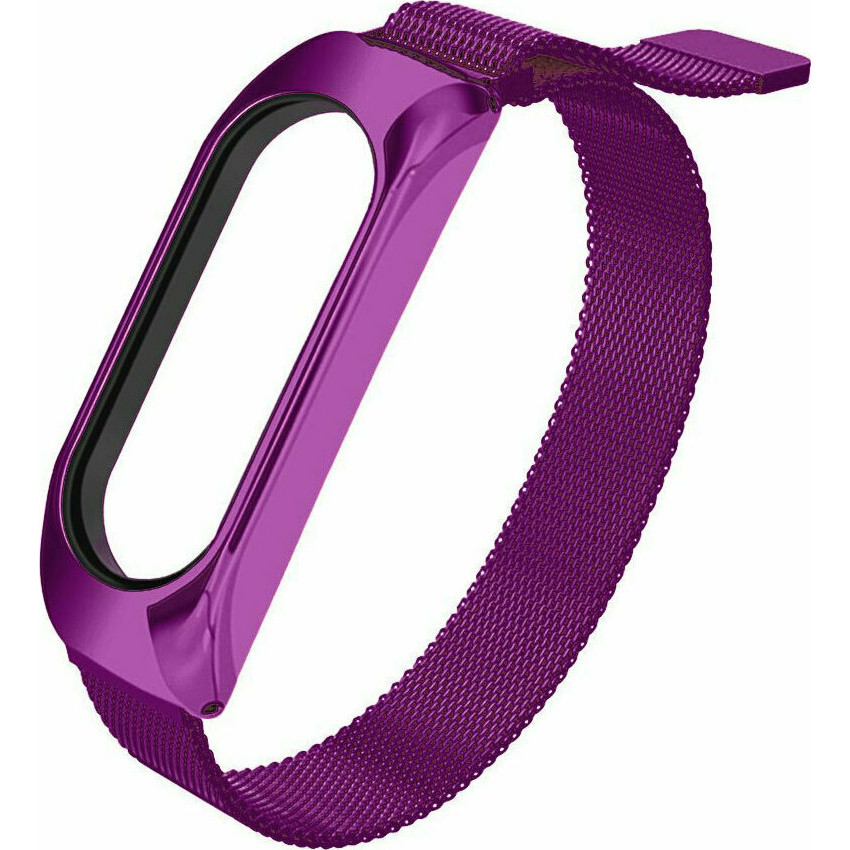 Μεταλλικό Λουράκι για Xiaomi Mi Band 3/Mi Smart Band 4 - Χρώμα: Μώβ