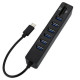 Andowl Q-HU300B USB 3.0 Hub 8 Θυρών με Σύνδεση USB-A - Χρώμα: Μαύρο