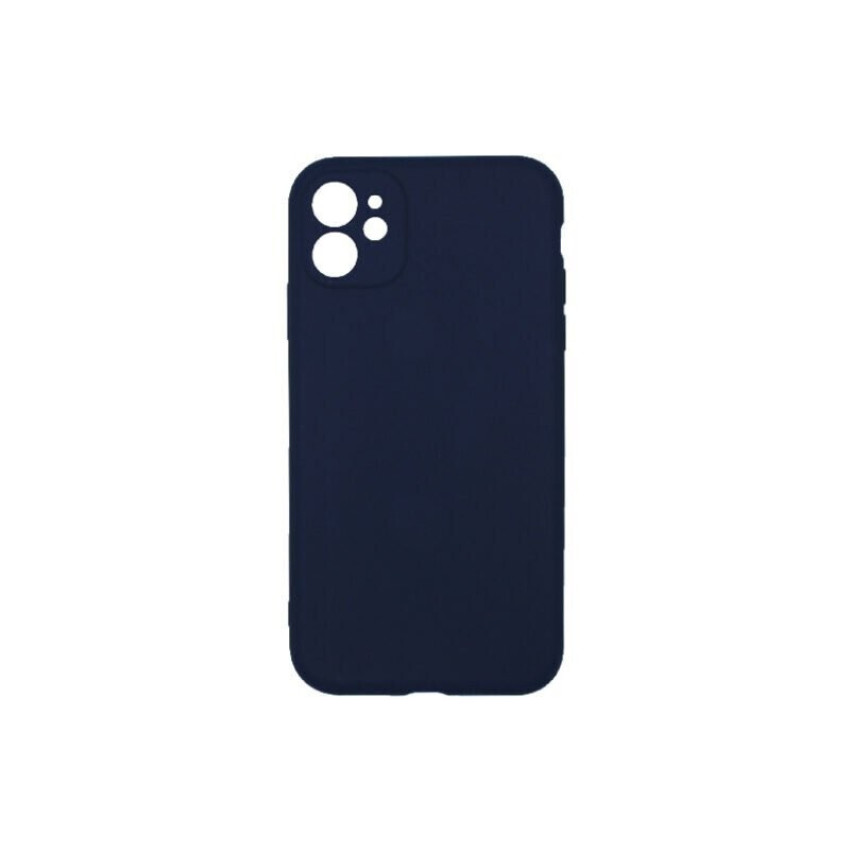 Θήκη Πλάτης Σιλικόνης Soft για Apple iPhone 12 - Χρώμα: Σκούρο Μπλε