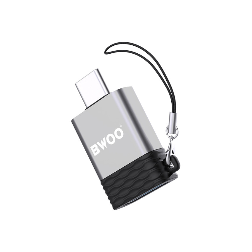 BWOO BZ35 Μετατροπέας USB-C Male σε USB-A Female - Χρώμα: Γκρι