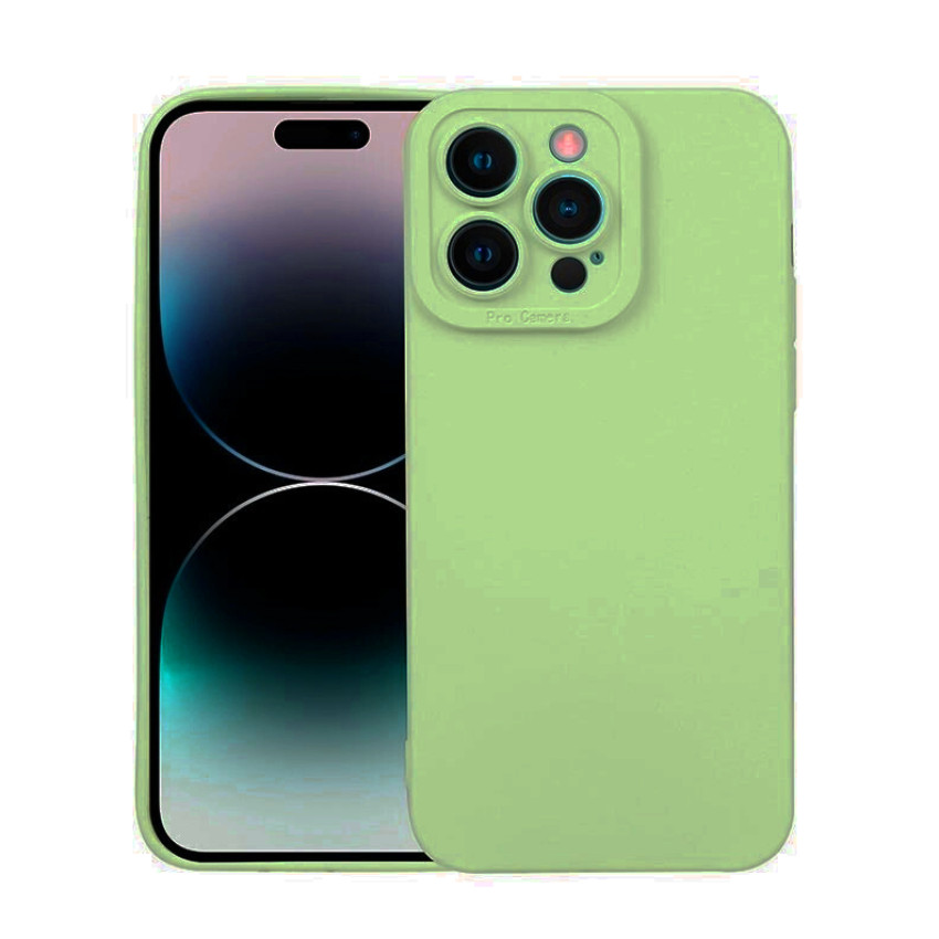 Θήκη Πλάτης Σιλικόνης Soft για Apple iPhone 14 Pro - Χρώμα: Πράσινο απαλό