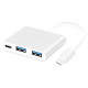 Andowl Q-US2 Hub με Σύνδεση USB-C - Χρώμα: Λευκό