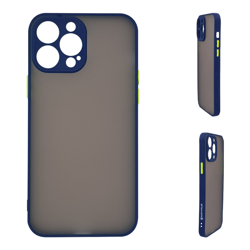 Πλαστική Σκληρή Θήκη Πλάτης Matte για Apple iPhone 14 - Χρώμα: Σκούρο Μπλέ