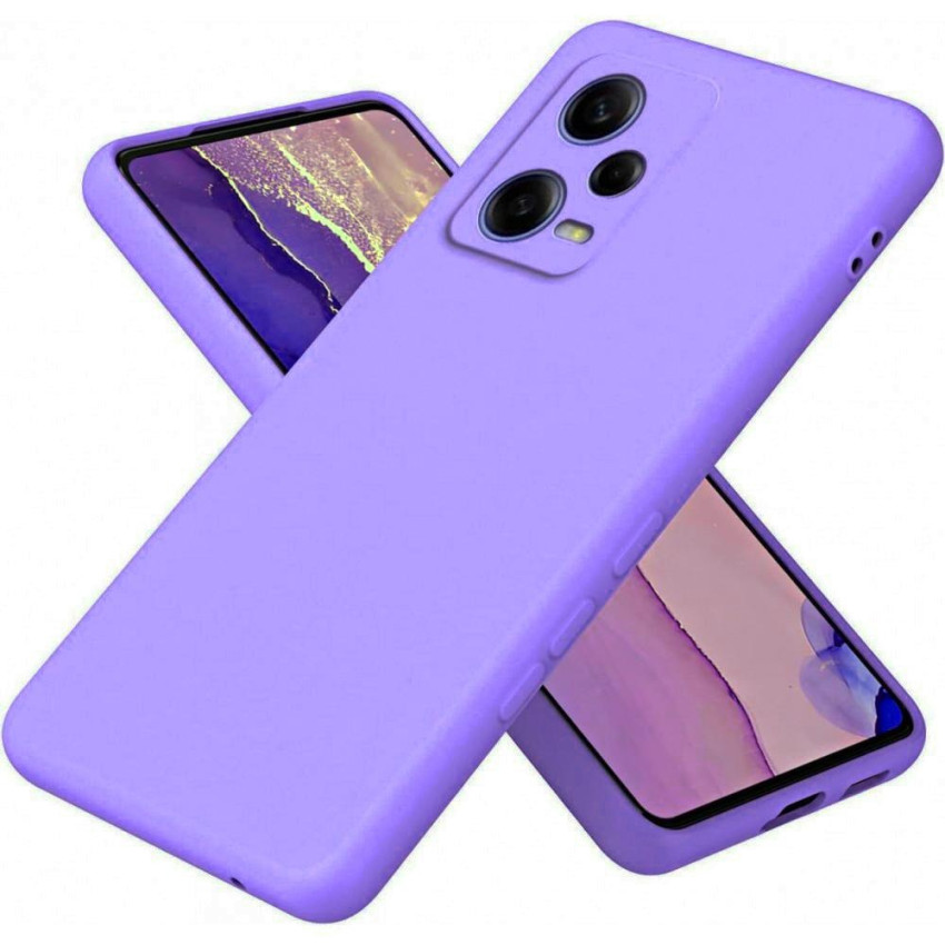 Θήκη Πλάτης Σιλικόνης Soft για Xiaomi Redmi Note 12 Pro Plus - Χρώμα: Λιλά