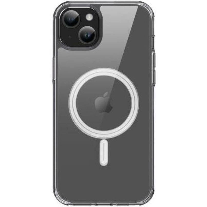 Θήκη Πλάτης Σιλικόνης με MagSafe για Apple iPhone 15 - Χρώμα: Διάφανο