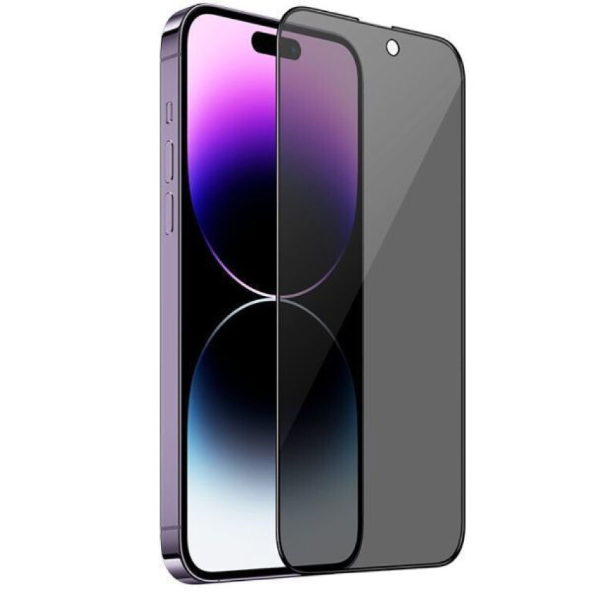 Privacy Full Cover Full Glue Tζαμάκι Προστασίας Οθόνης για Apple iPhone 15 Plus Μαύρο