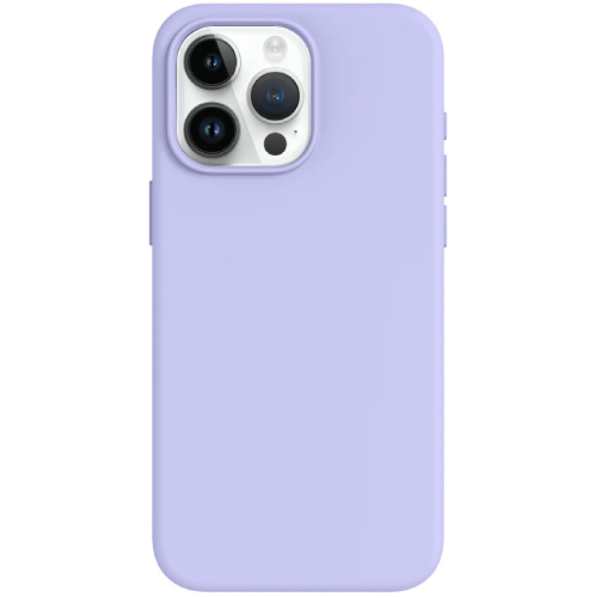 Θήκη Πλάτης Σιλικόνης Απλή για iPhone 15 Pro Max - Χρώμα: Μωβ