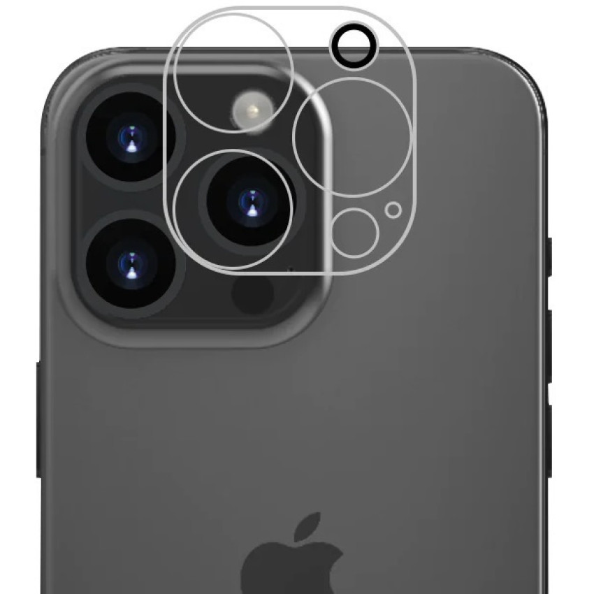 Full Cover Full Glue Tζαμάκι Προστασίας Πίσω Κάμερας για Apple iPhone 15 Pro / Pro Max - Χρώμα: Διάφανο