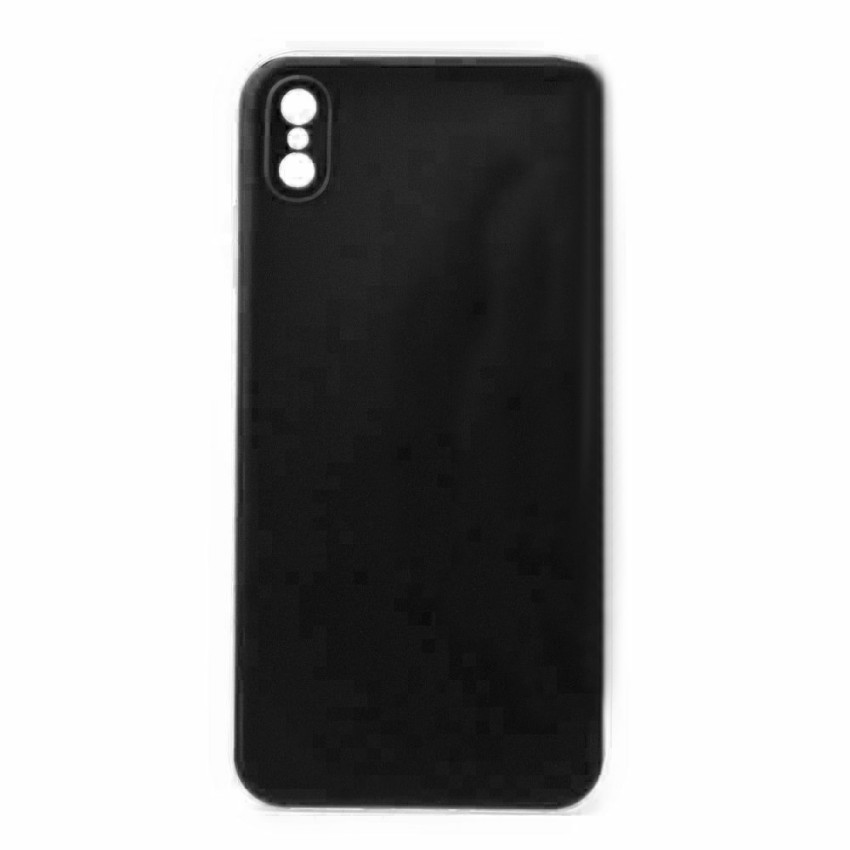 Θήκη Πλάτης Σιλικόνης Απλή για Apple iPhone Xs Max - Χρώμα: Μαύρο