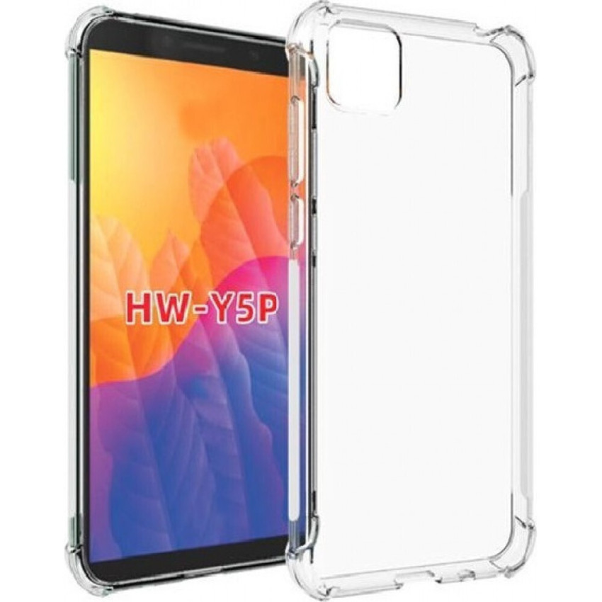 Θήκη Πλάτης Σιλικόνης Anti Shock για huawei Y5P 2020 - Χρώμα: Διάφανο