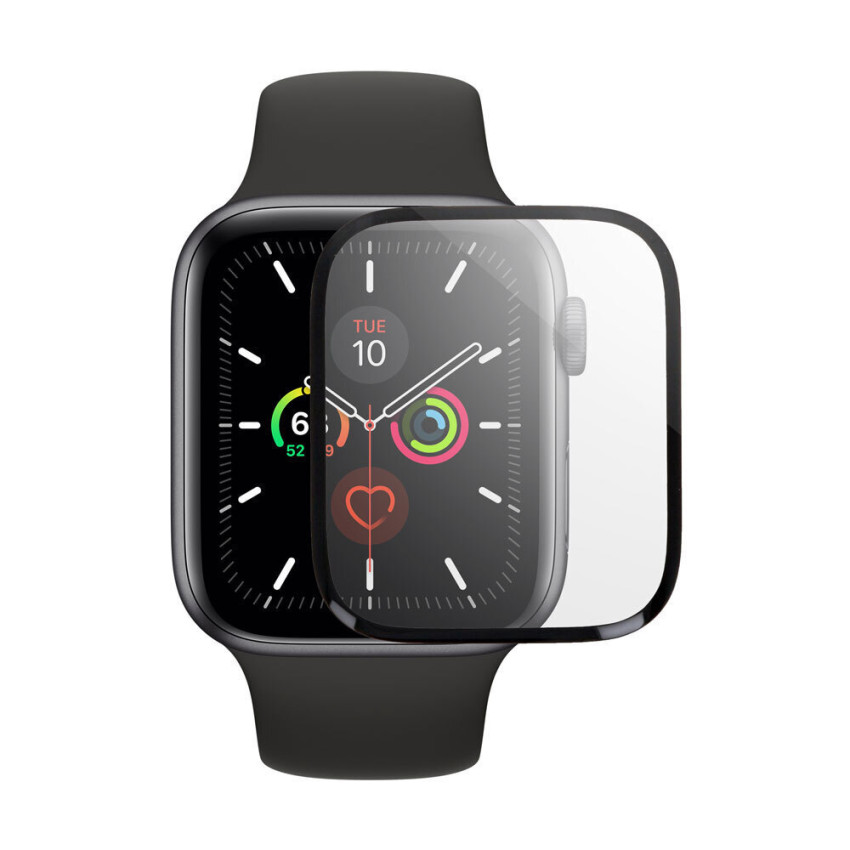 SiiPro Τζαμάκι Προστασίας Full Face Tempered Glass 9H για Apple Watch 40mm - Χρώμα: Μαύρο