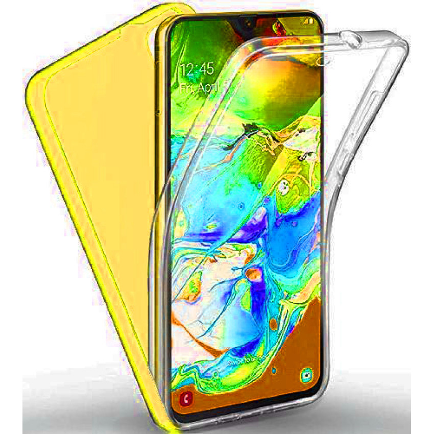 Θήκη Μπρος/Πίσω 360° για Samsung Galaxy A50 - Χρώμα: Κίτρινο