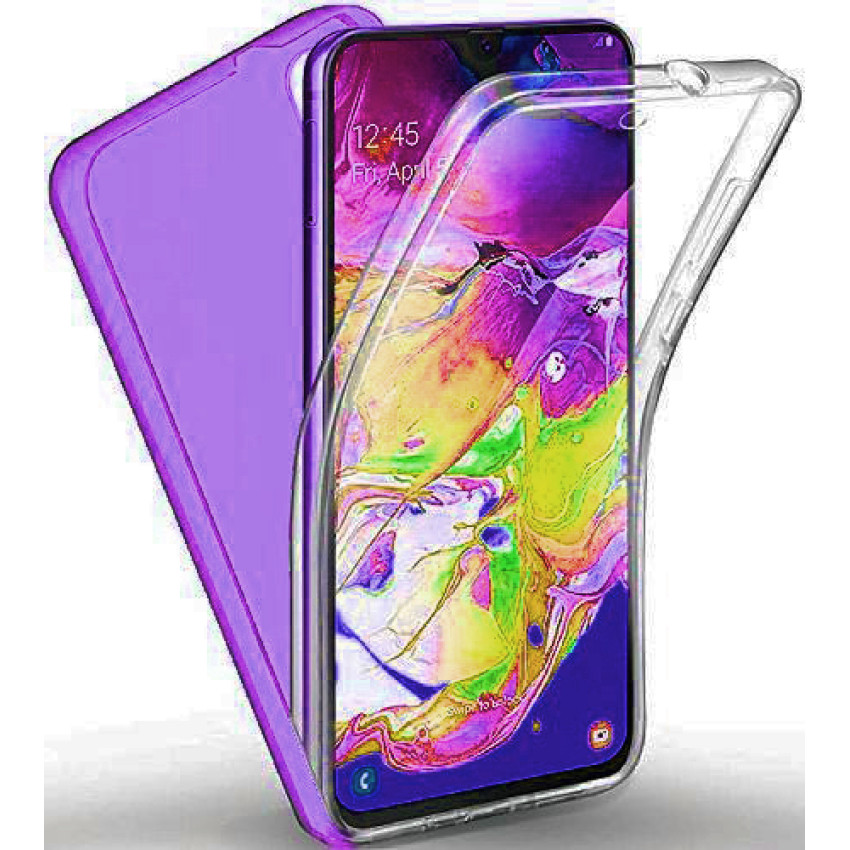 Θήκη Μπρος/Πίσω 360° για Xiaomi Redmi Note 10/Note 10S - Χρώμα: Μώβ