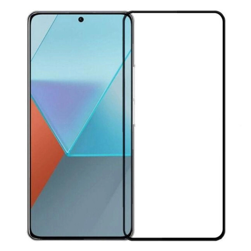 Full Cover Full Glue Tζαμάκι Προστασίας Οθόνης για Xiaomi Redmi Note 13 Pro - Χρώμα: Μαύρο