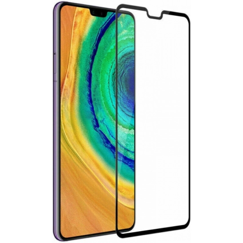 SIIPRO Full Cover Full Glue Tζαμάκι Προστασίας Οθόνης για Huawei Mate 20 Pro - Χρώμα: Μαύρο