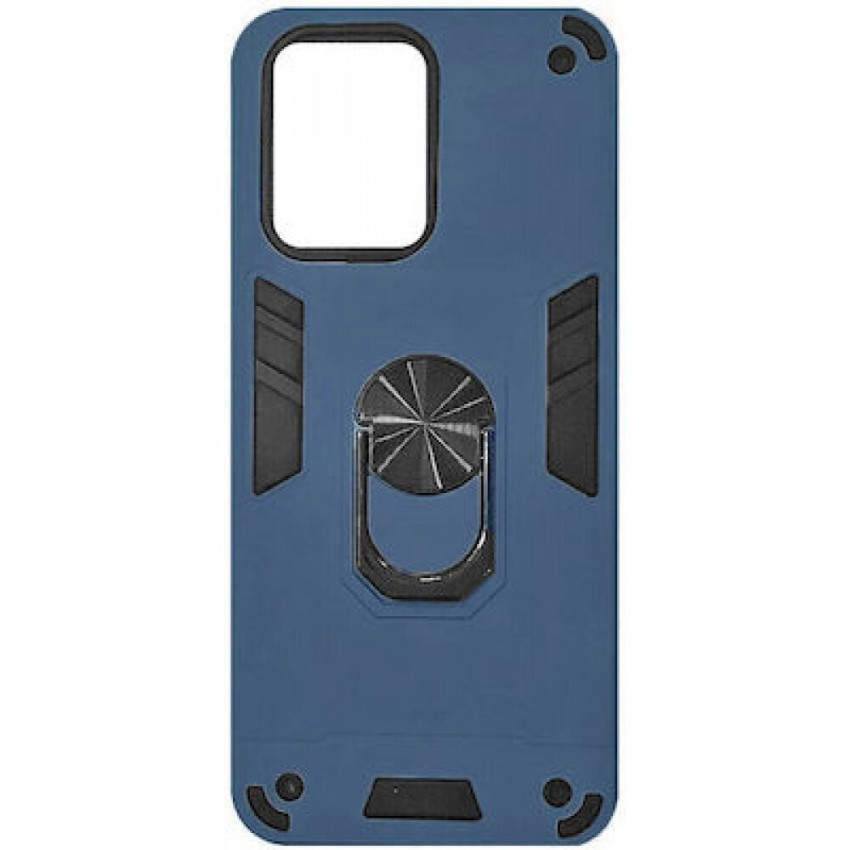 Σκληρή Θήκη Πλάτης Armor με Βάση Στήριξης για Xiaomi Redmi Note 10 Pro 4G - Χρώμα: Σκούρο Μπλε