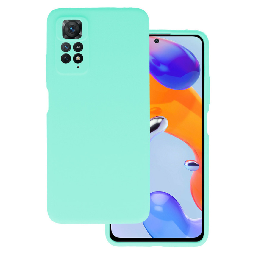 Θήκη Πλάτης Σιλικόνης Απλή για Redmi Note 11 4G/11S - Χρώμα: Τιρκουάζ