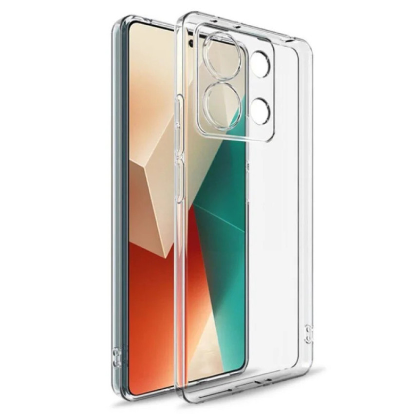 Θήκη Πλάτης Σιλικόνης Απλή για Xiaomi Redmi Note 13 4G - Χρώμα: Διάφανο