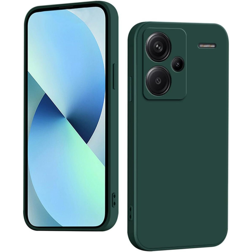 Θήκη Πλάτης Σιλικόνης Soft για Xiaomi Redmi Note 13 Pro Plus - Χρώμα: Σκούρο Πράσινο