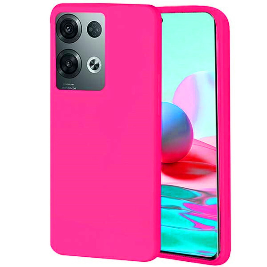 Θήκη Πλάτης Σιλικόνης Soft για Oppo Reno8 Pro 5G - Χρώμα: Φούξια