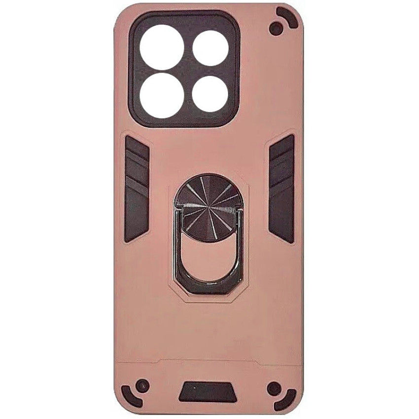 Σκληρή Θήκη Πλάτης Armor με Βάση Στήριξης για Xiaomi Redmi Note 13 4G - Χρώμα: Ροζ Χρυσό