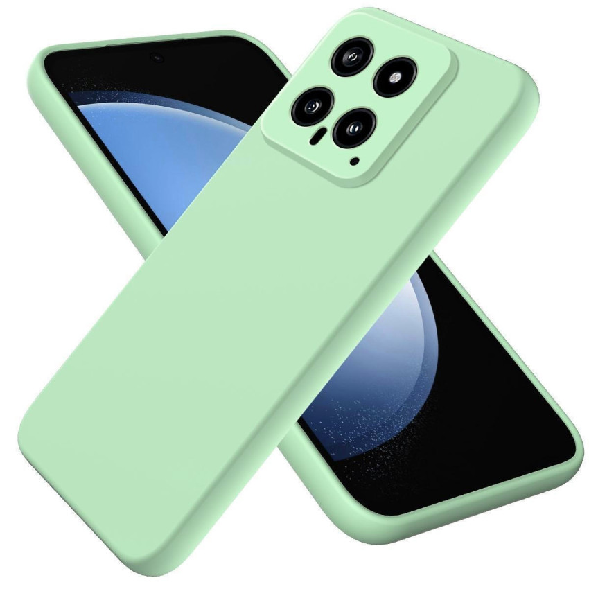 Θήκη Πλάτης Σιλικόνης Soft για Xiaomi Mi 14 - Χρώμα: Απαλό Πράσινο