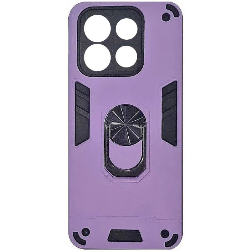 Σκληρή Θήκη Πλάτης Armor με Βάση Στήριξης για Xiaomi Redmi Note 13 Pro 4G - Χρώμα: Λιλά