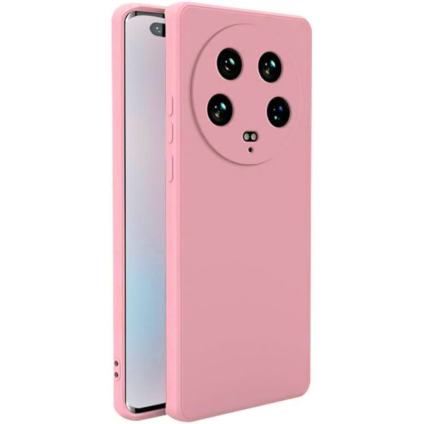Θήκη Πλάτης Σιλικόνης Απλή για Xiaomi 14 Ultra - Χρώμα: Ροζ