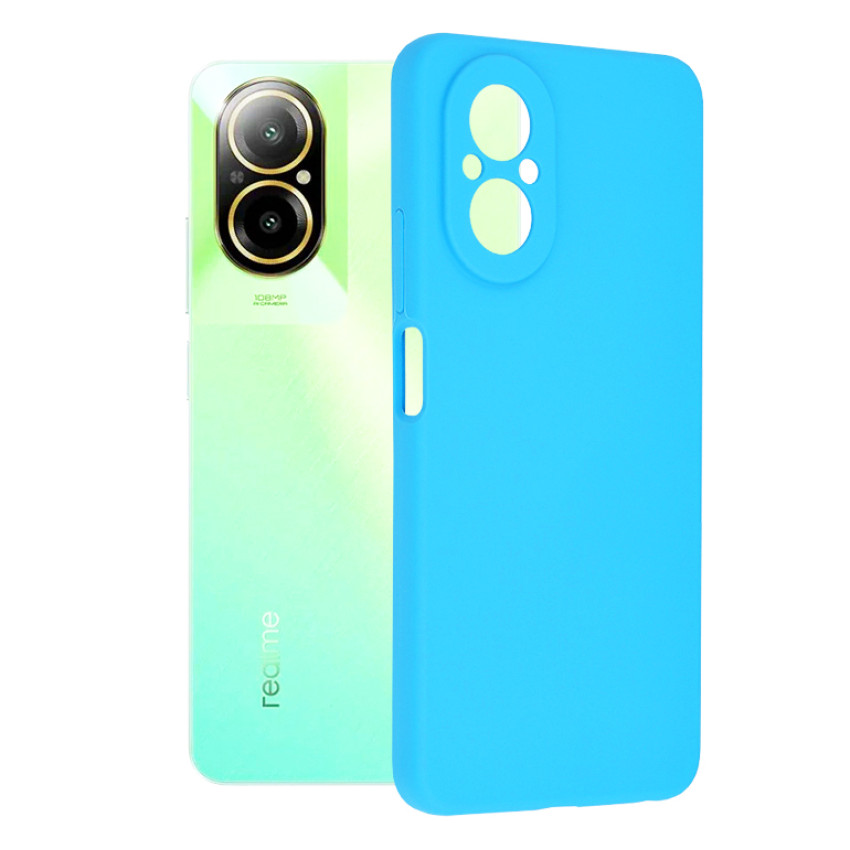 Θήκη Πλάτης Σιλικόνης Soft για Realme C67 4G - Χρώμα: Γαλάζιο