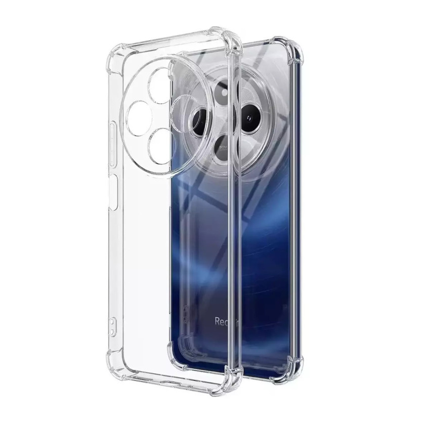 Θήκη Πλάτης Σιλικόνης Anti Shock για Xiaomi Redmi 14C / Poco C75 - Χρώμα: Διάφανο