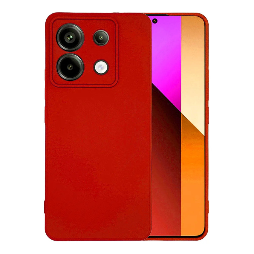 Θήκη Πλάτης Σιλικόνης Soft για Xiaomi Poco X6 5G - Χρώμα: Κόκκινο