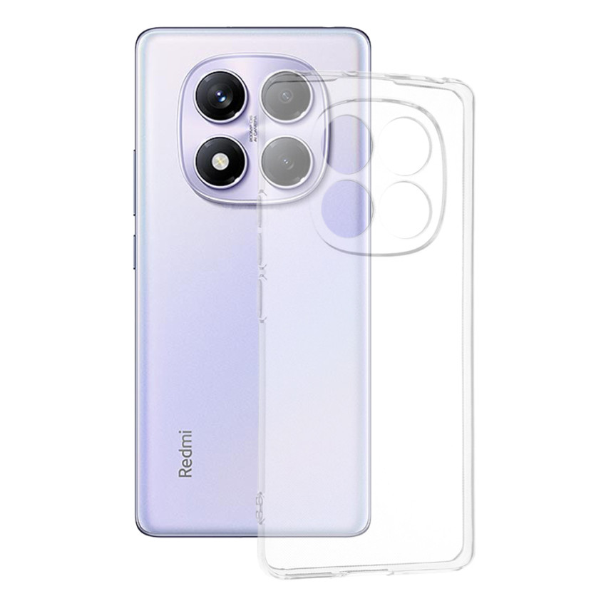 Θήκη Πλάτης Σιλικόνης Απλή για Xiaomi Redmi Note 14 Pro 4G - Χρώμα: Διάφανο