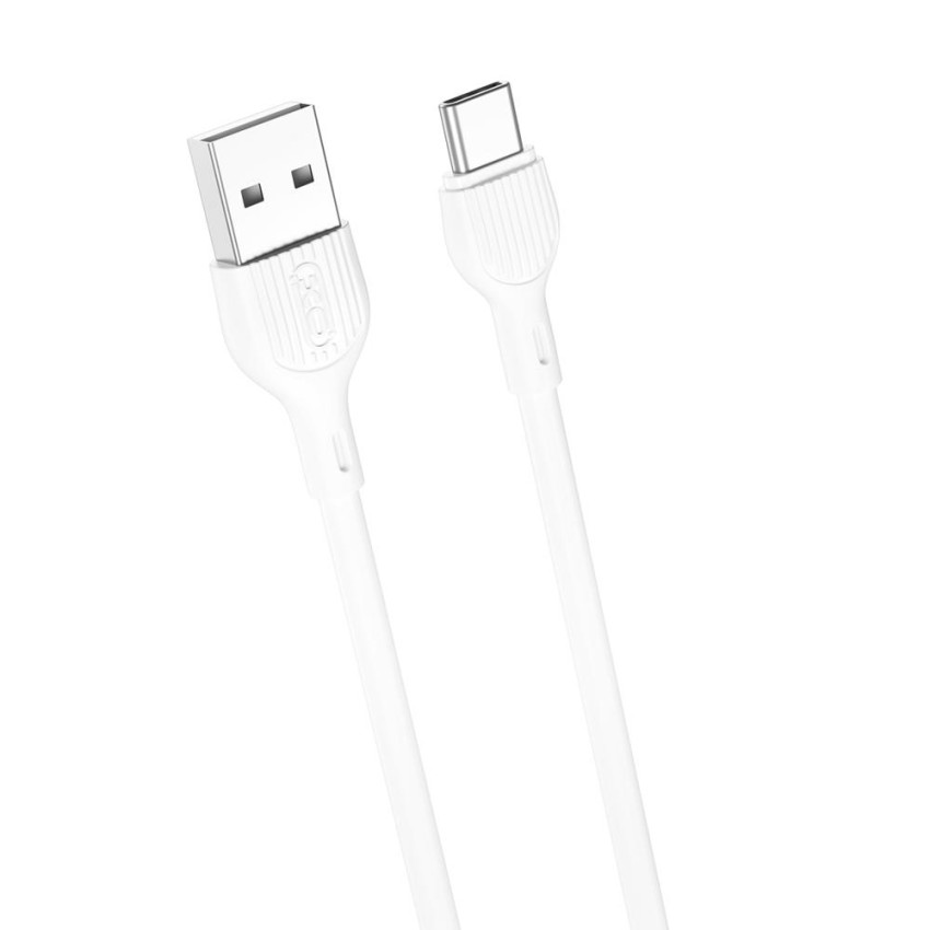 XO-NB200 Καλώδιο Φόρτισης & Μεταφοράς Δεδομένων USB-A σε Type-C 2.1A 2m - Χρώμα: Λευκό