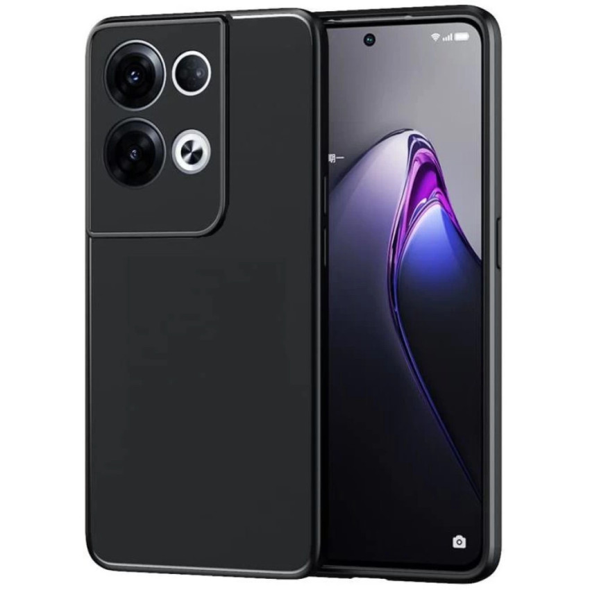 Θήκη Πλάτης Σιλικόνης Soft για Oppo Reno8 5G - Χρώμα: Μαύρο