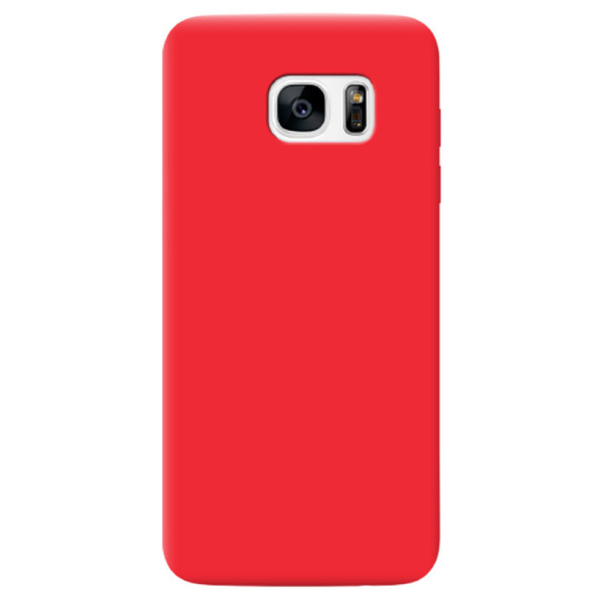 Θήκη Πλάτης Σιλικόνης Απλή για Samsung Galaxy S7 Edge - Χρώμα: Κόκκινο