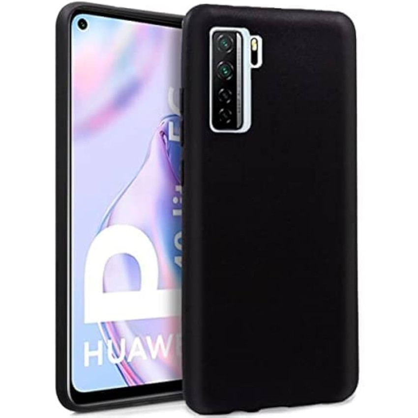 Θήκη Πλάτης Σιλικόνης Απλή για Huawei P40 Lite 5G - Χρώμα: Μαύρο