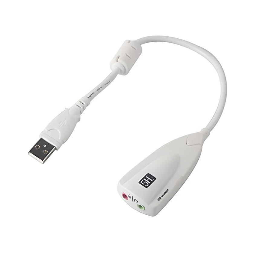 Virtual Sound Adapter 7.1 SteelSound 5Hv2 USB Εξωτερική Κάρτα Ήχου 7.1 - Χρώμα: Λευκό
