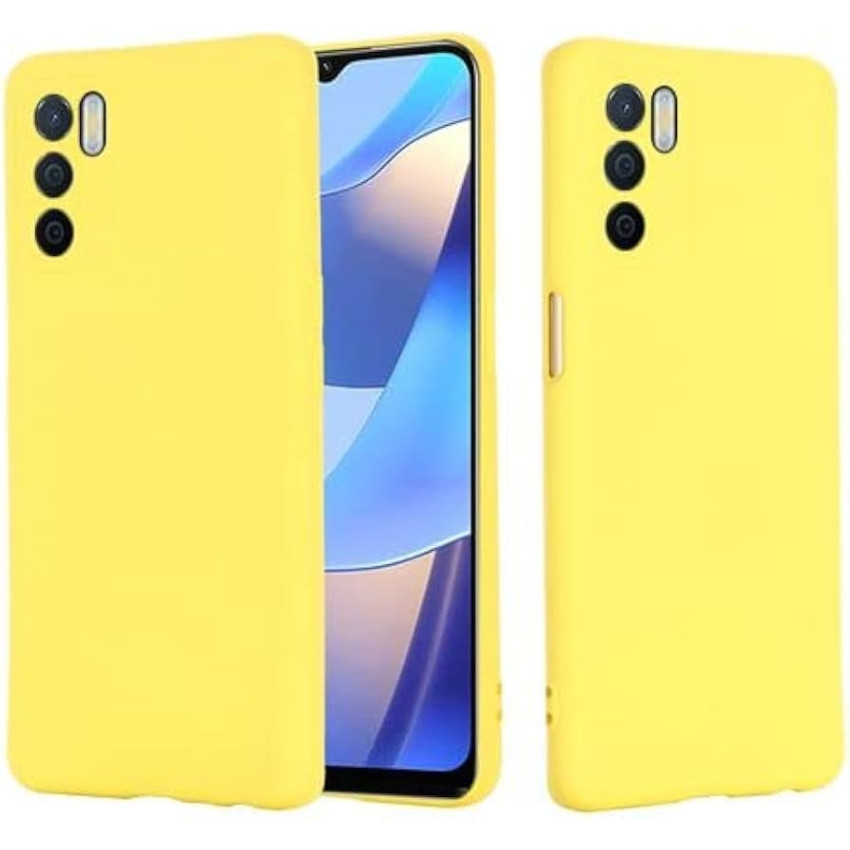 Θήκη Πλάτης Σιλικόνης Soft για Oppo A16/A16S/A16R - Χρώμα: Κίτρινο