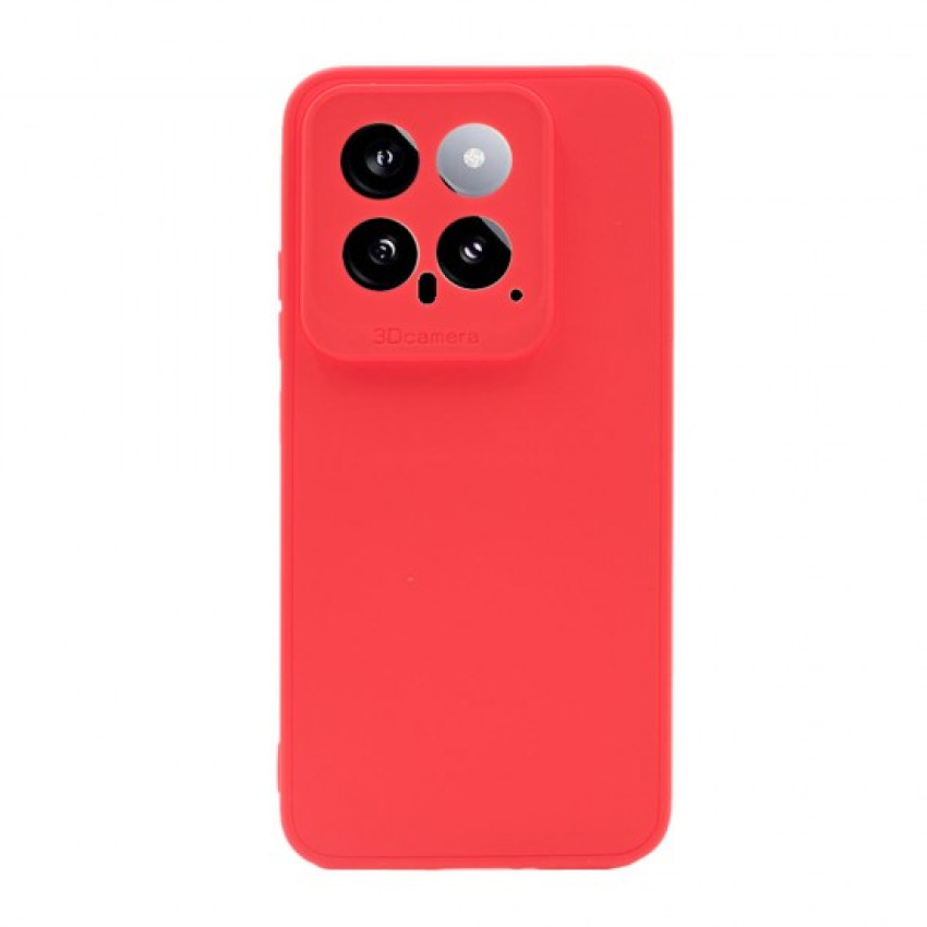 Θήκη Πλάτης Σιλικόνης Soft για Xiaomi Mi 14 - Χρώμα: Κόκκινο
