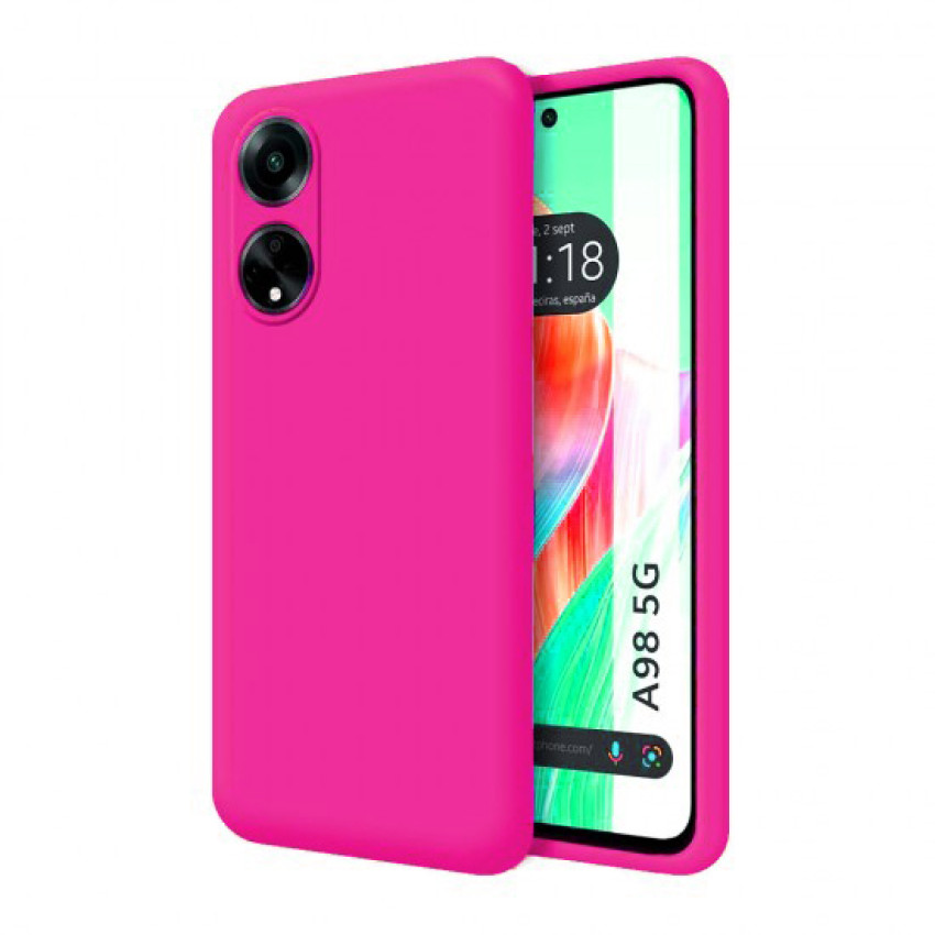Θήκη Πλάτης Σιλικόνης Soft για Oppo A98 5G - Χρώμα: Φούξια